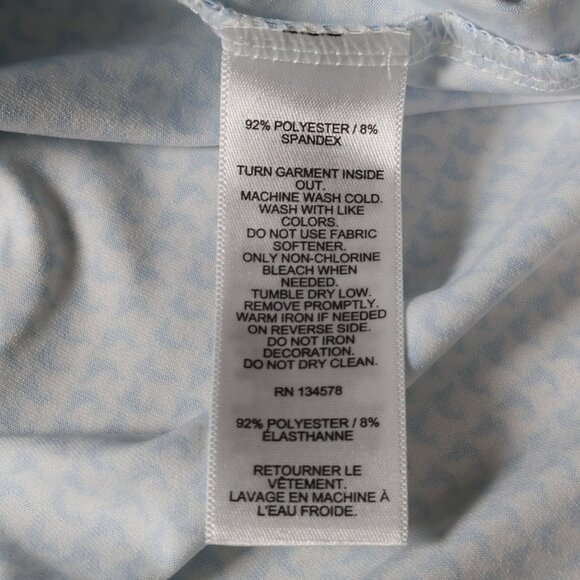 Vineyard Vines Polo Shirt Mens Large Blue White Sankaty On-The-Go Golf Marlin - Picture 9 of 10